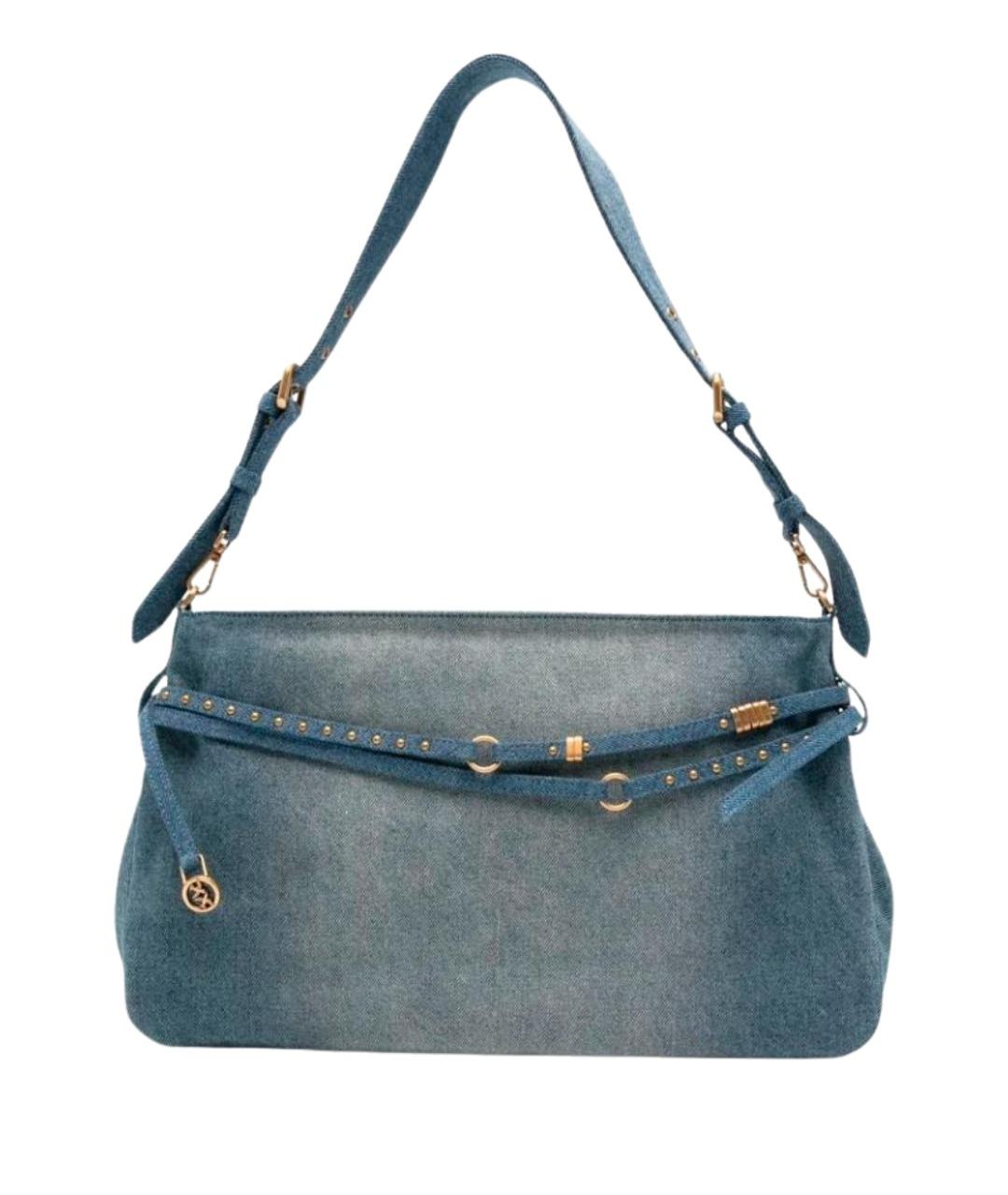 PINKO Синяя хлопковая сумка через плечо, фото 1