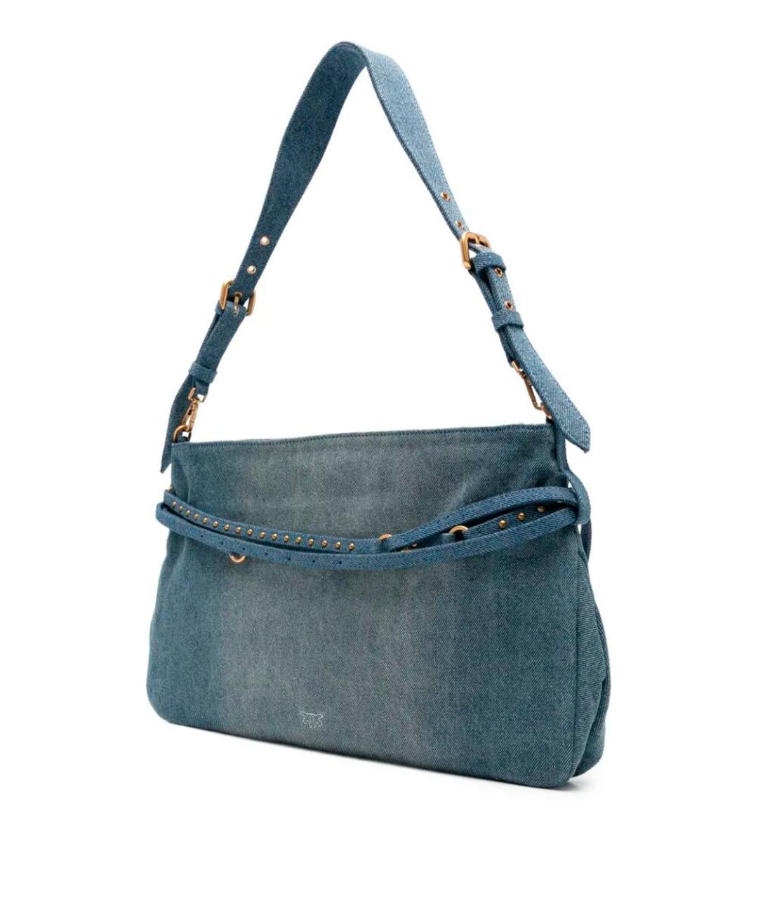 PINKO Синяя хлопковая сумка через плечо, фото 2