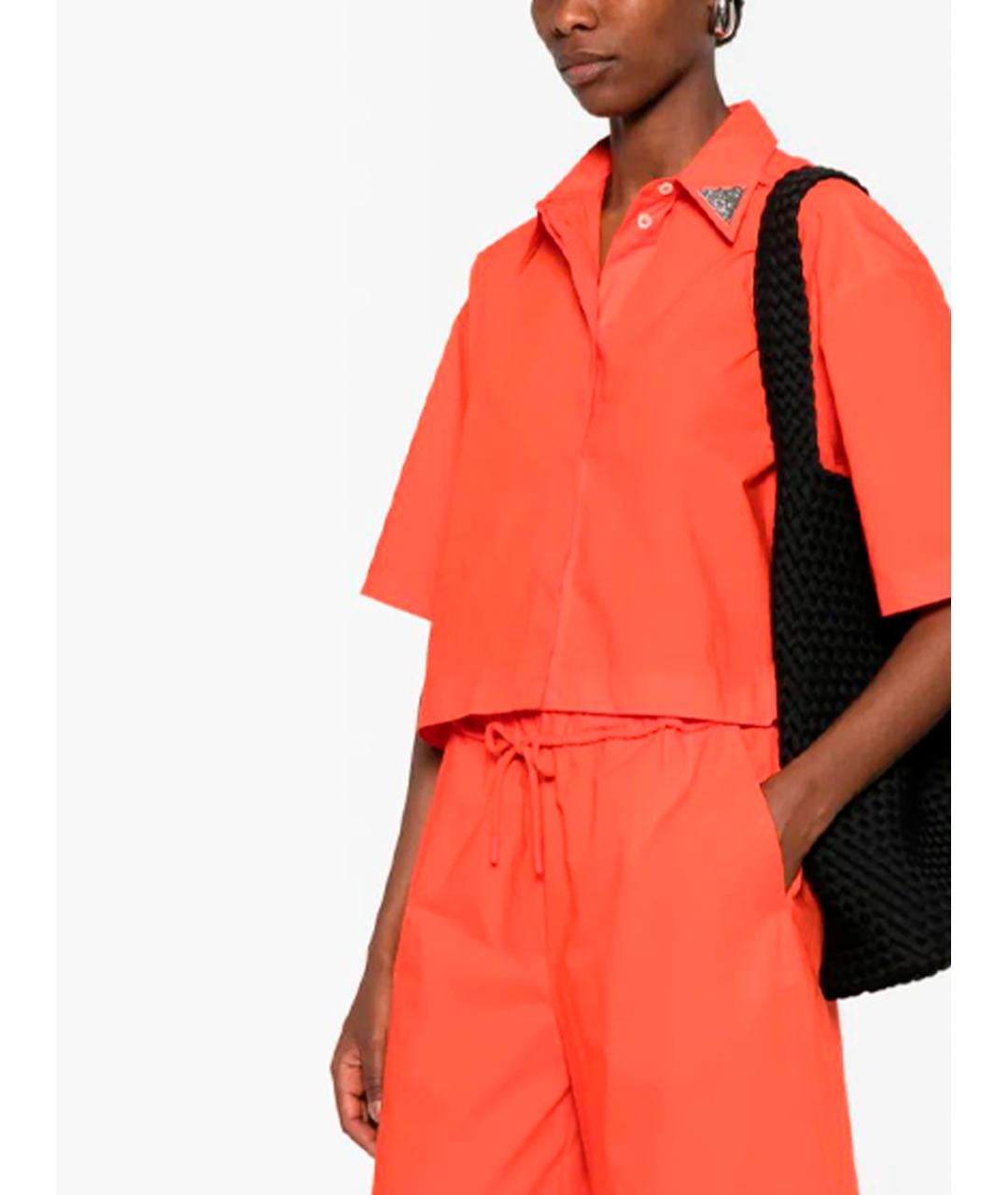 PINKO Оранжевая хлопковая рубашка, фото 5