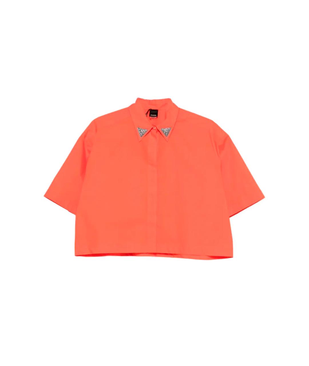 PINKO Оранжевая хлопковая рубашка, фото 1
