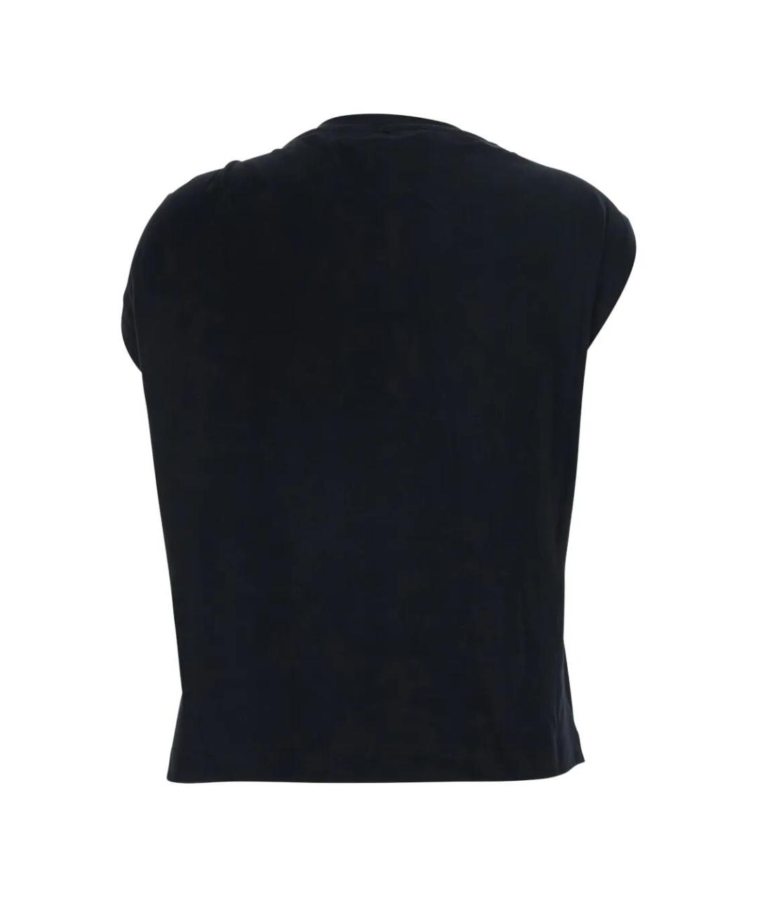 PINKO Черная хлопковая майка, фото 2