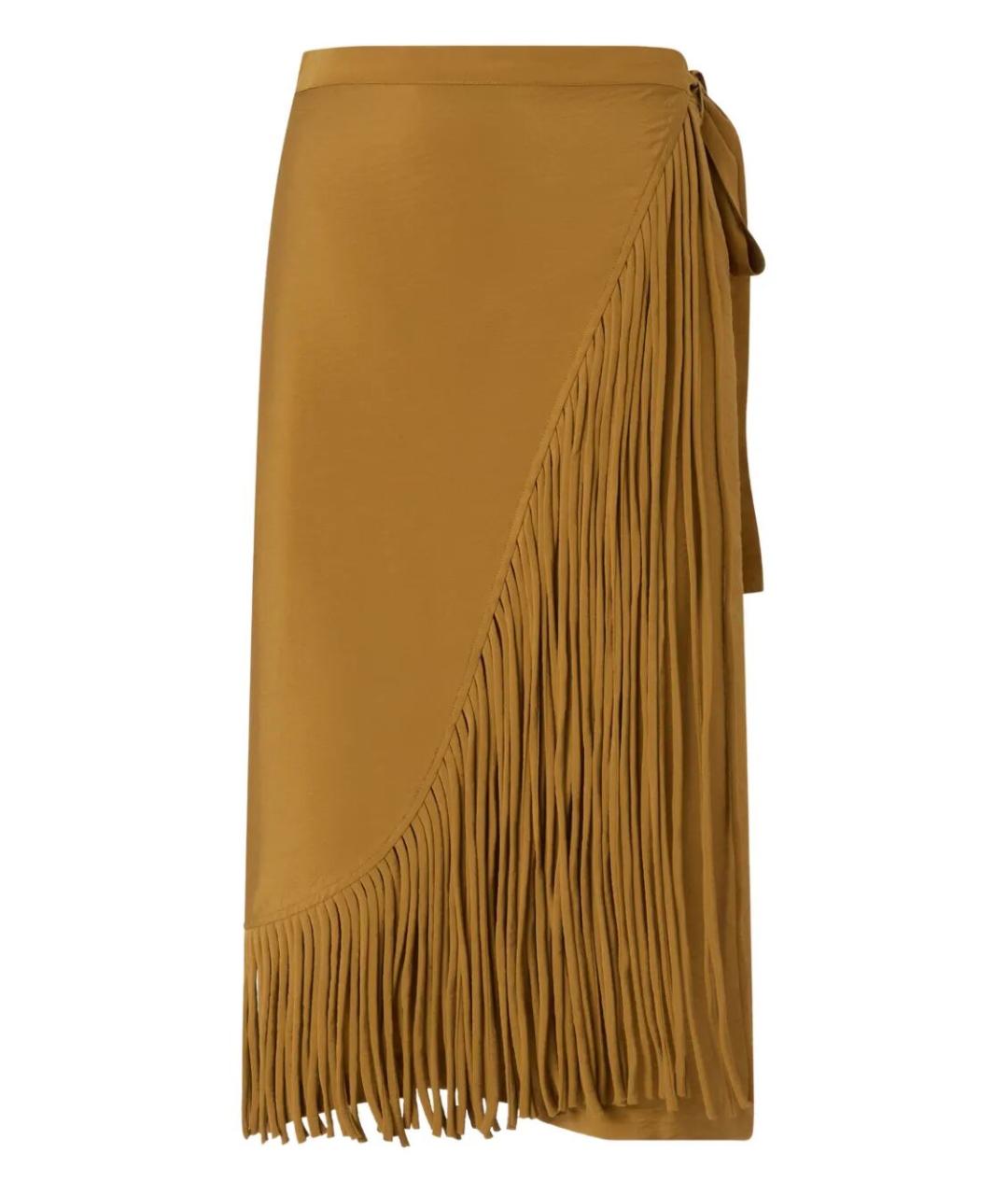 PINKO Коричневая вискозная юбка миди, фото 1