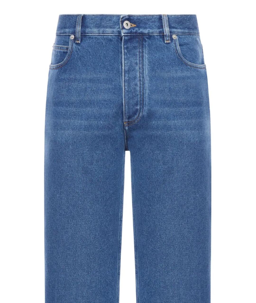 BOTTEGA VENETA Синие хлопковые прямые джинсы, фото 2