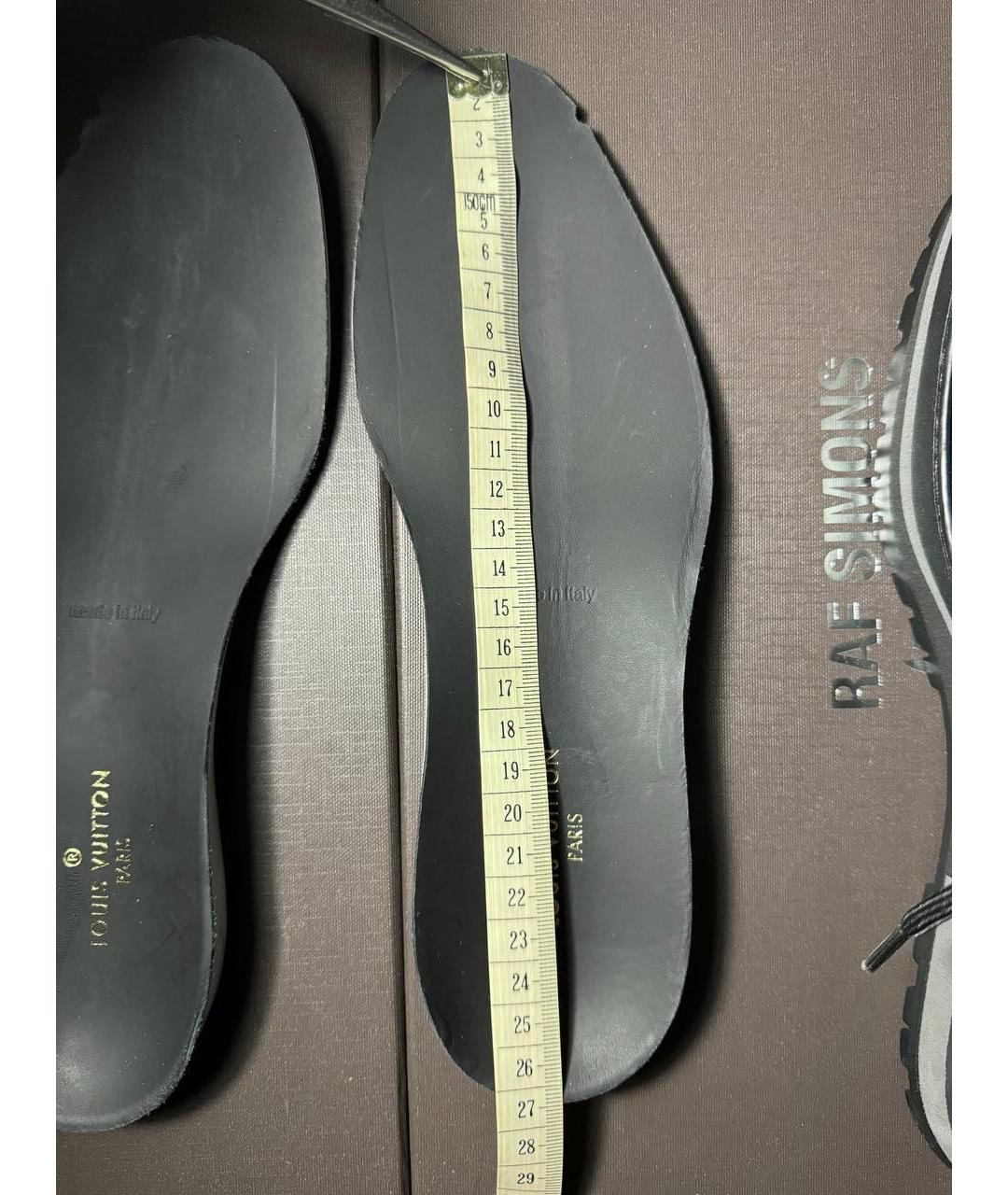 LOUIS VUITTON Черные кожаные низкие кроссовки / кеды, фото 8