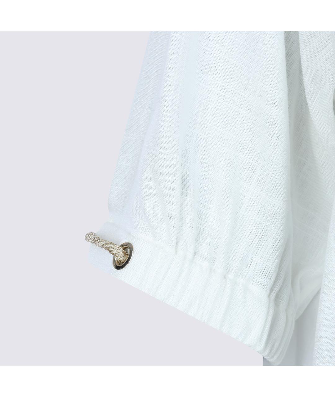 HERNO Белая льняная рубашка, фото 4