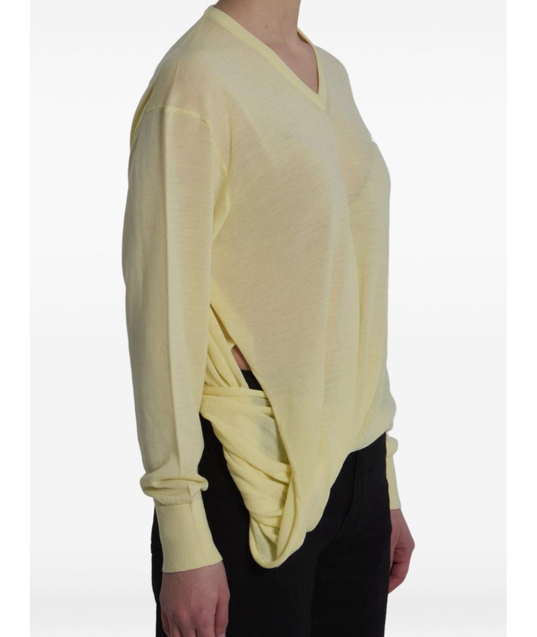 LOEWE Желтый шерстяной джемпер / свитер, фото 3