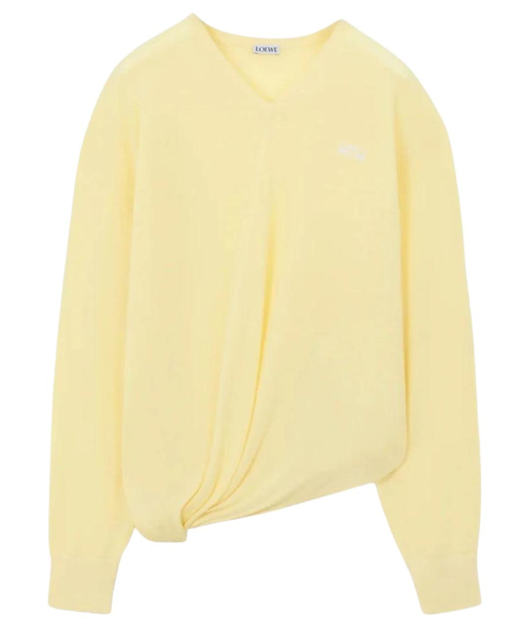 LOEWE Желтый шерстяной джемпер / свитер, фото 1