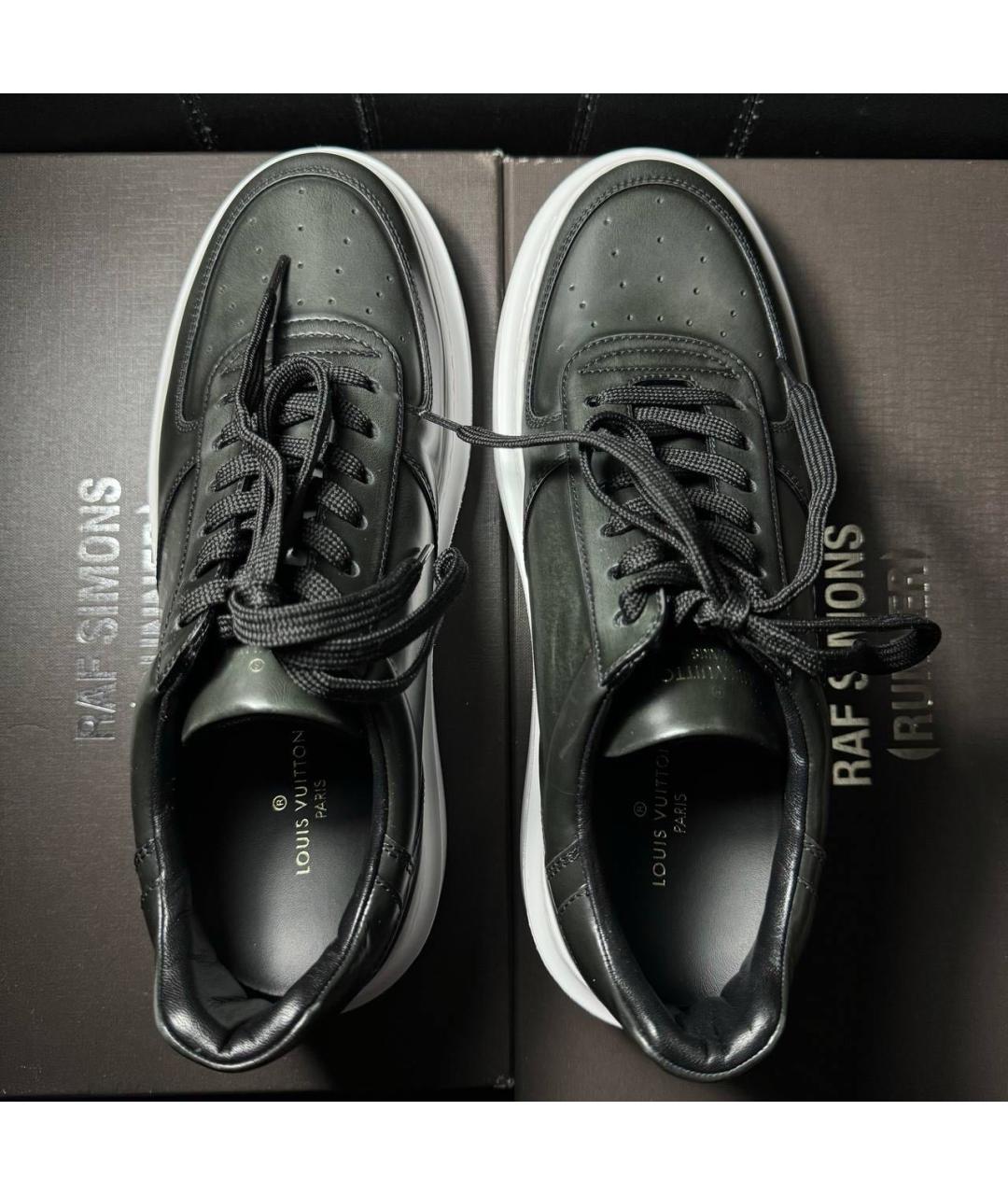 LOUIS VUITTON Черные кожаные кроссовки, фото 7