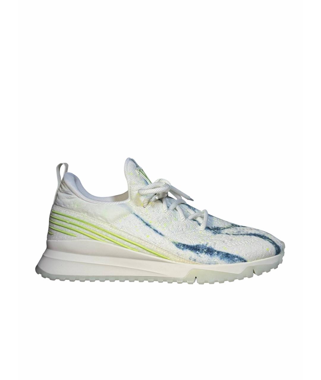 LOUIS VUITTON Белые текстильные низкие кроссовки / кеды, фото 1