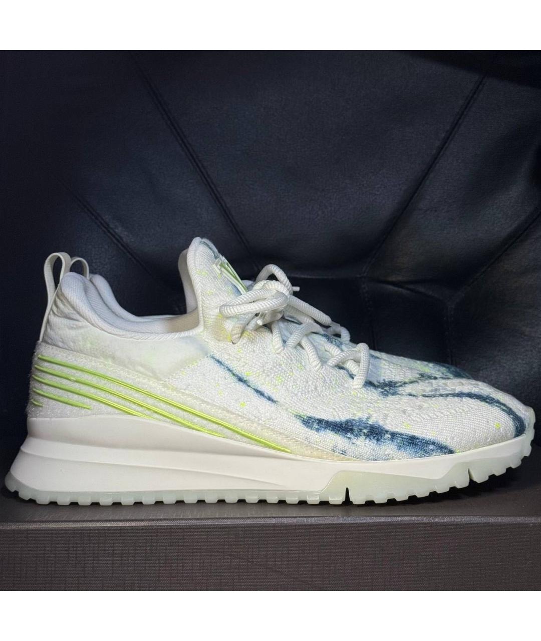 LOUIS VUITTON Белые текстильные низкие кроссовки / кеды, фото 9