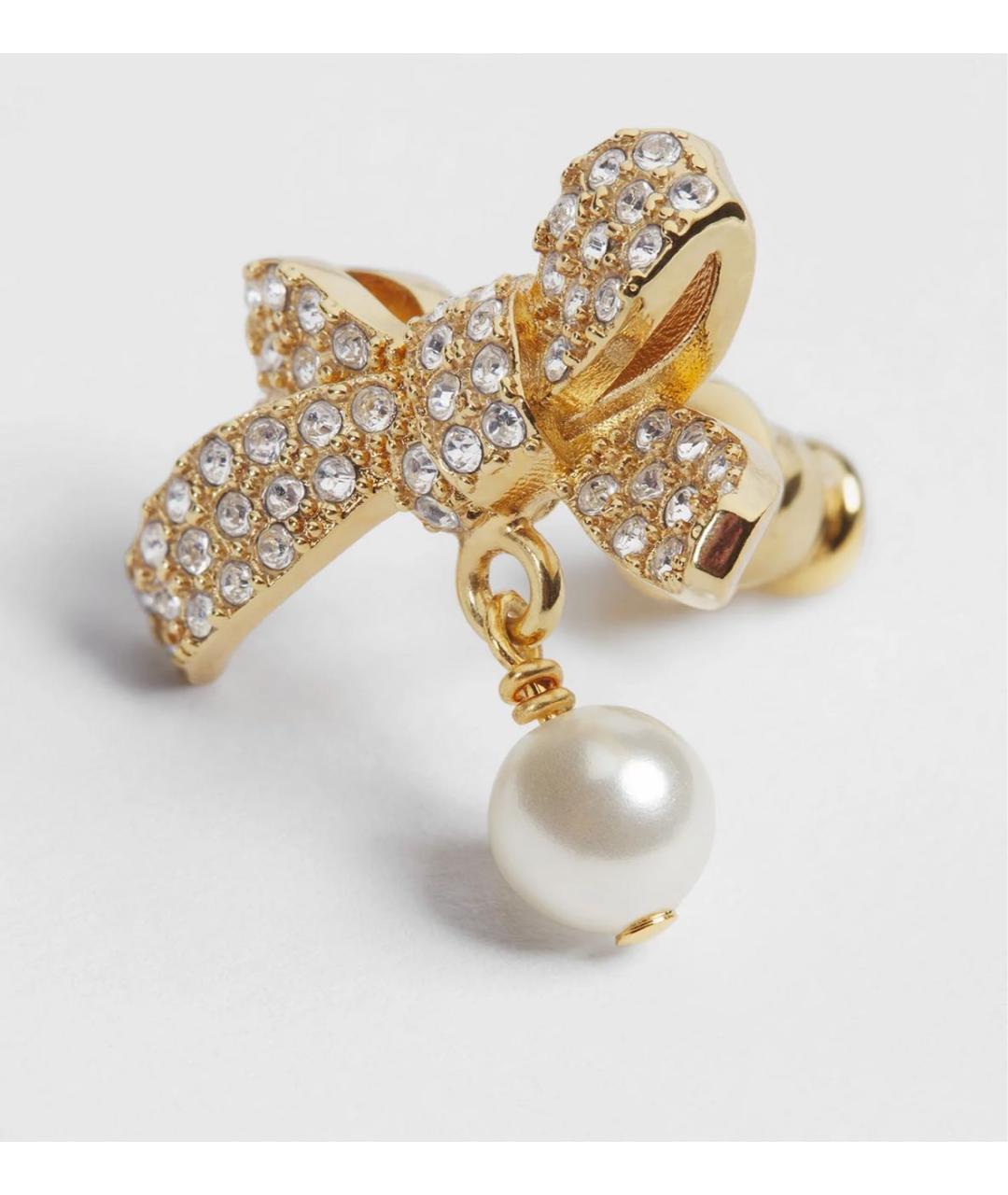 CHRISTIAN DIOR Золотые металлические серьги, фото 4