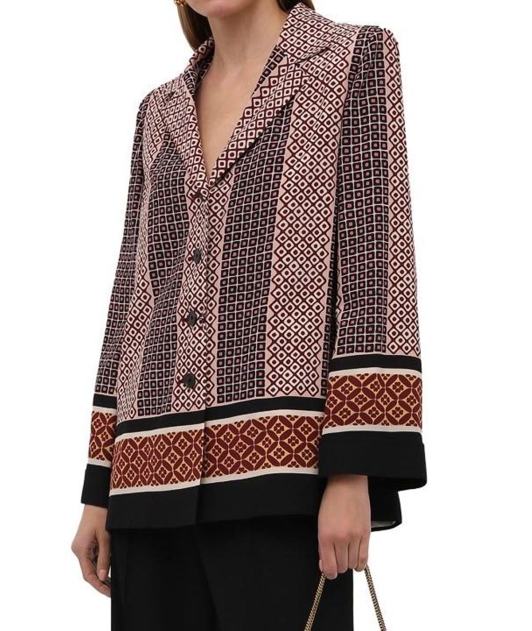 SAINT LAURENT Коричневый шелковый жакет/пиджак, фото 3