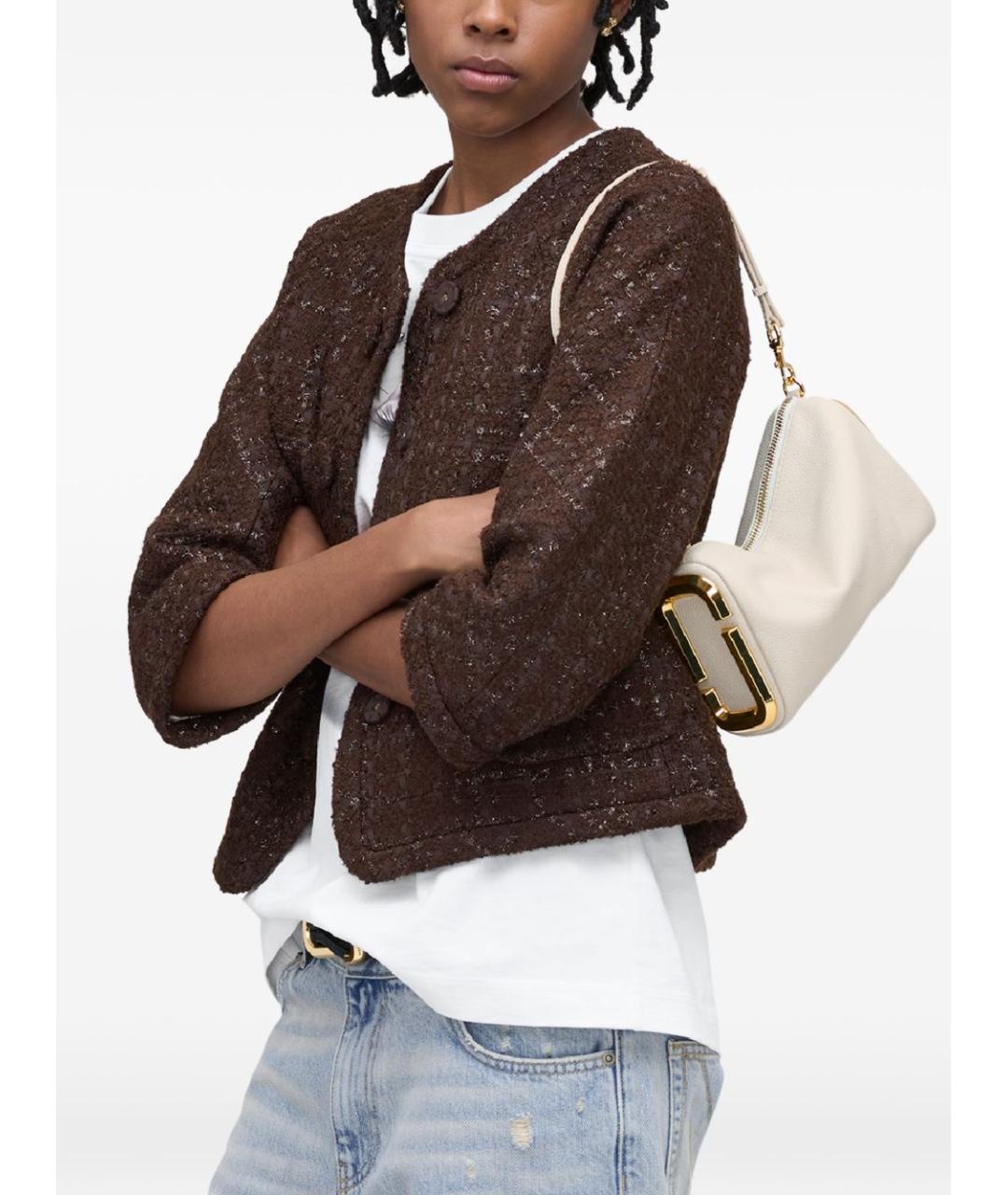 MARC JACOBS Белая кожаная сумка через плечо, фото 2