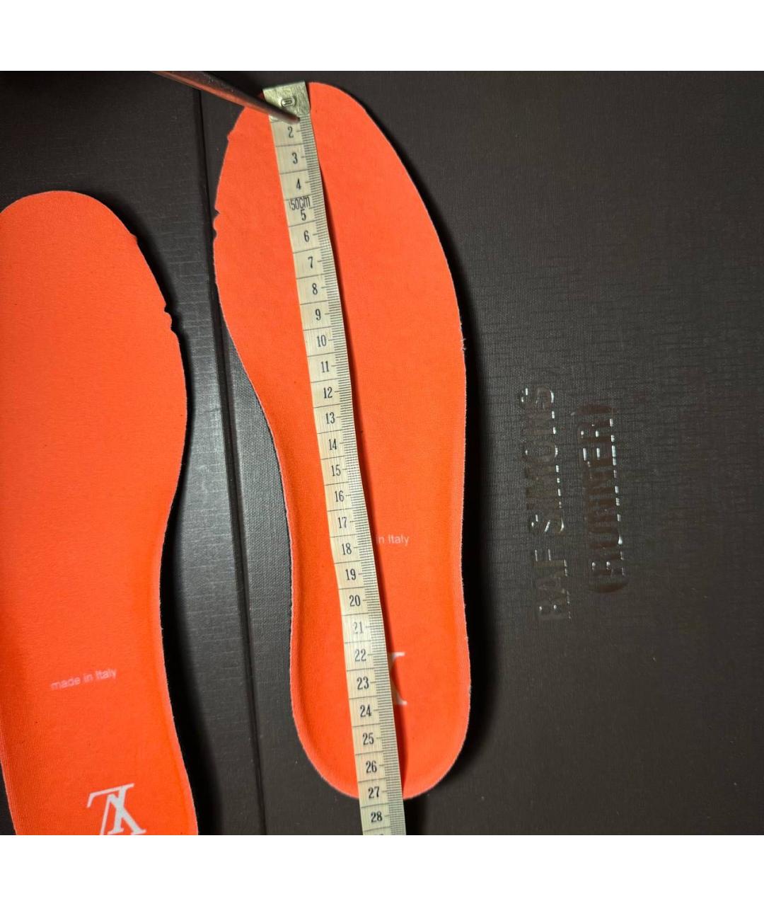 LOUIS VUITTON Оранжевое текстильные низкие кроссовки / кеды, фото 8