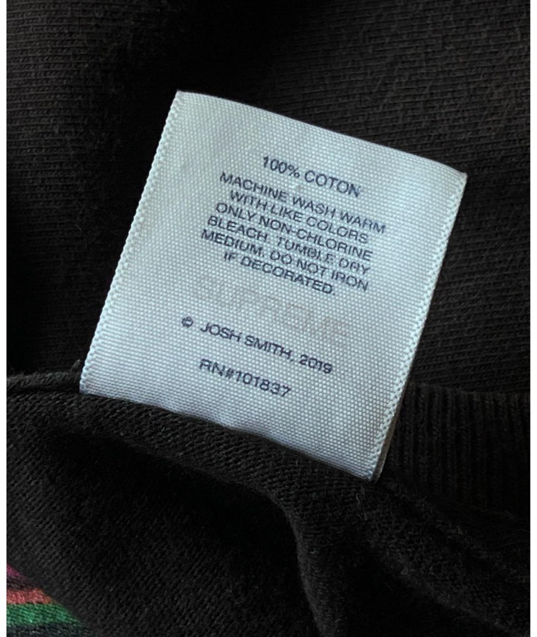 SUPREME Черная хлопковая футболка, фото 6