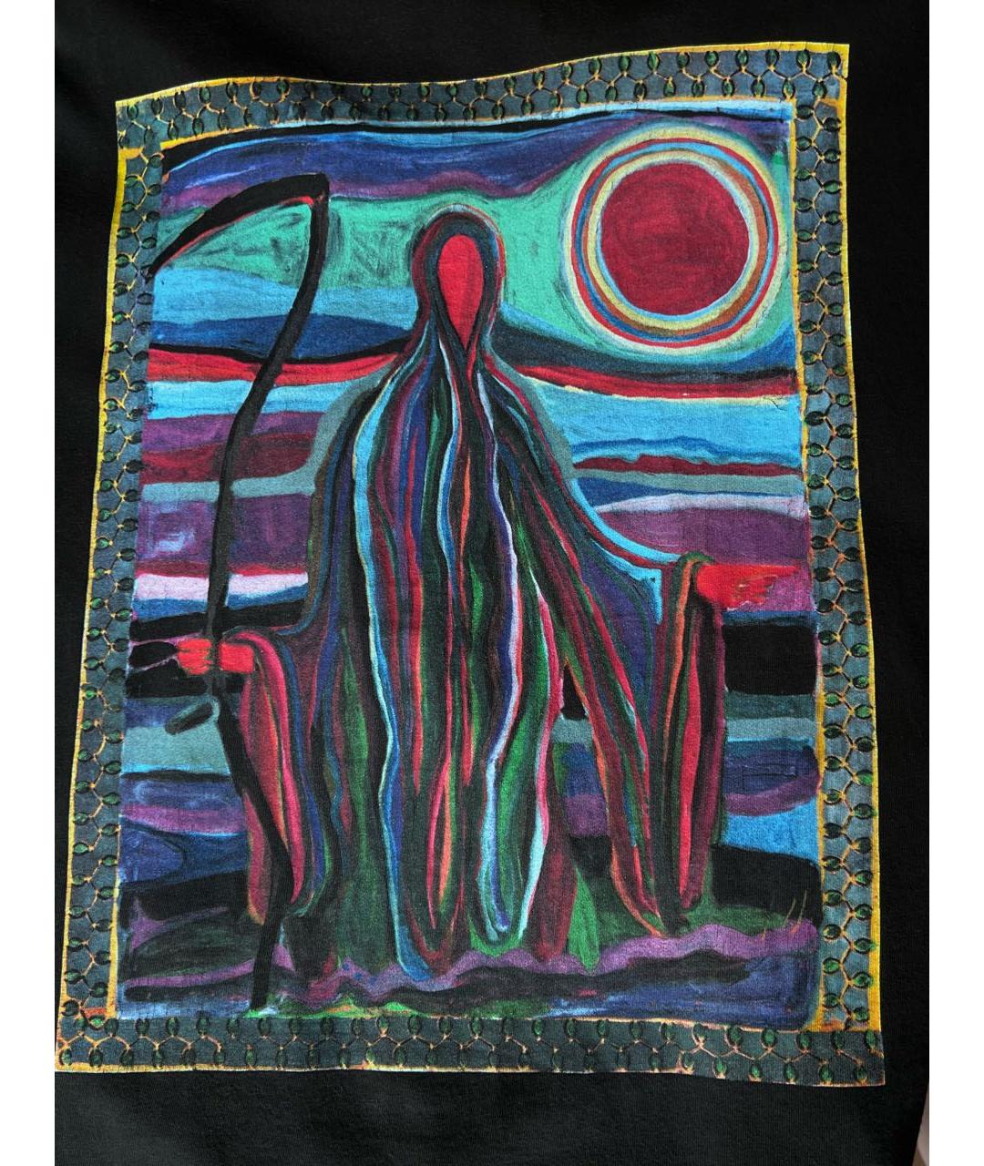 SUPREME Черная хлопковая футболка, фото 4