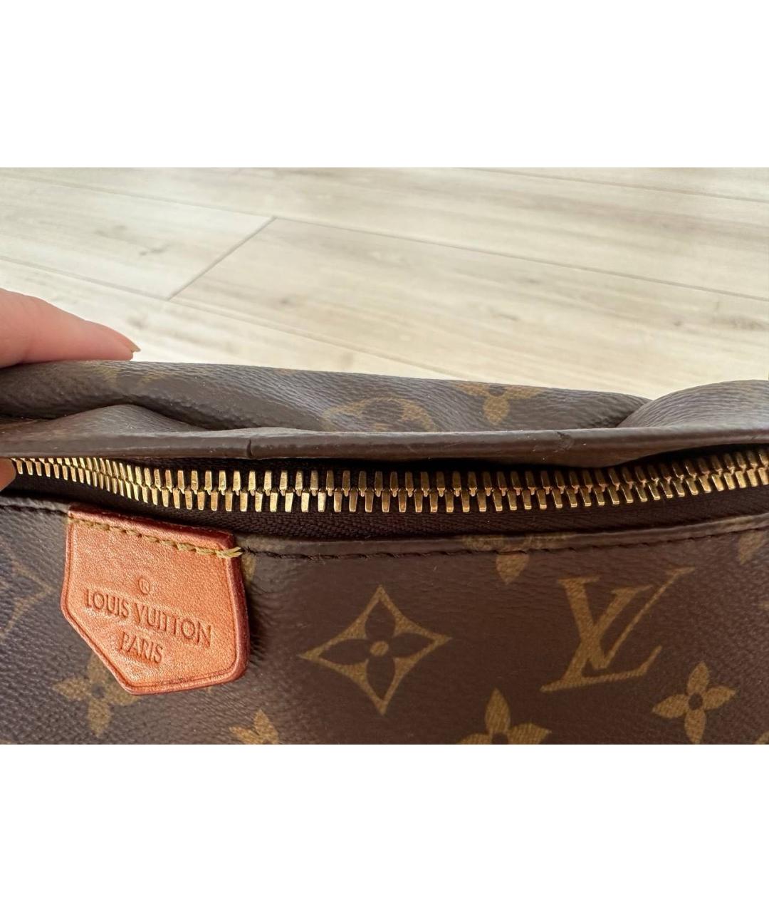 LOUIS VUITTON Коричневая кожаная поясная сумка, фото 8