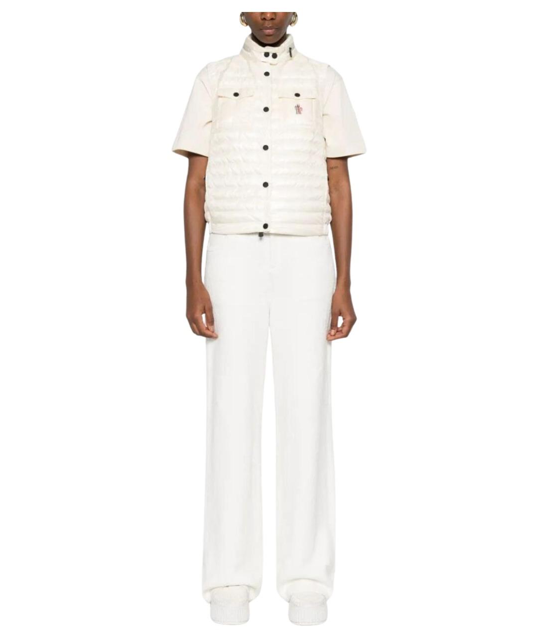 MONCLER Белый полиамидовый жилет, фото 2