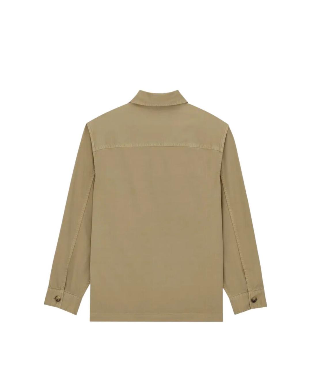 SAINT LAURENT Бежевая хлопковая куртка, фото 2