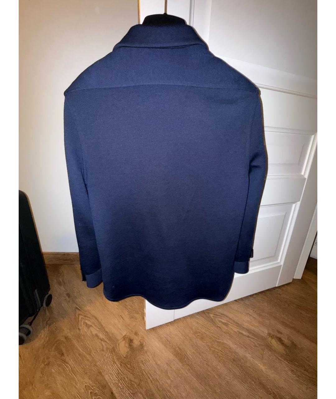 SAINT LAURENT Синий шерстяной жакет/пиджак, фото 2