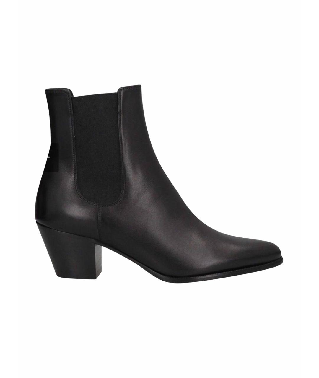 CELINE Черные кожаные высокие ботинки, фото 1