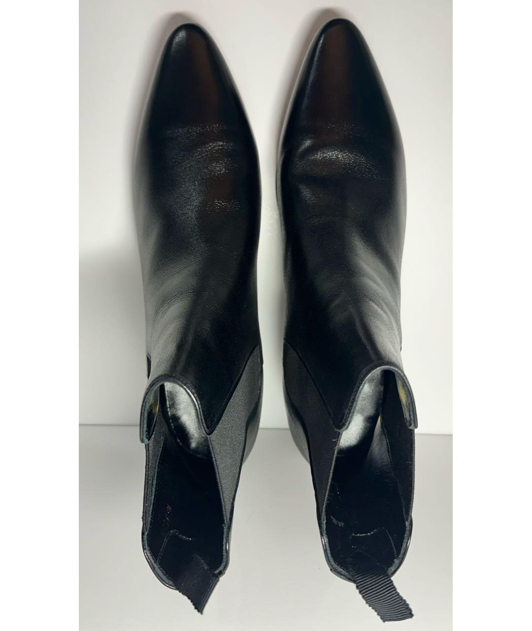 CELINE Черные кожаные высокие ботинки, фото 3