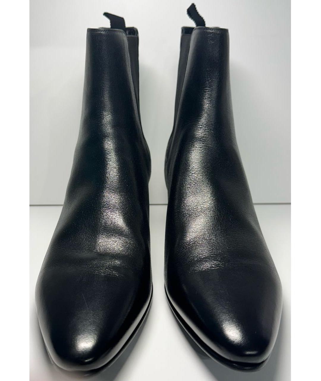 CELINE Черные кожаные высокие ботинки, фото 2