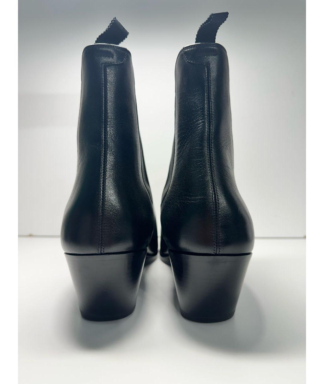 CELINE Черные кожаные высокие ботинки, фото 4