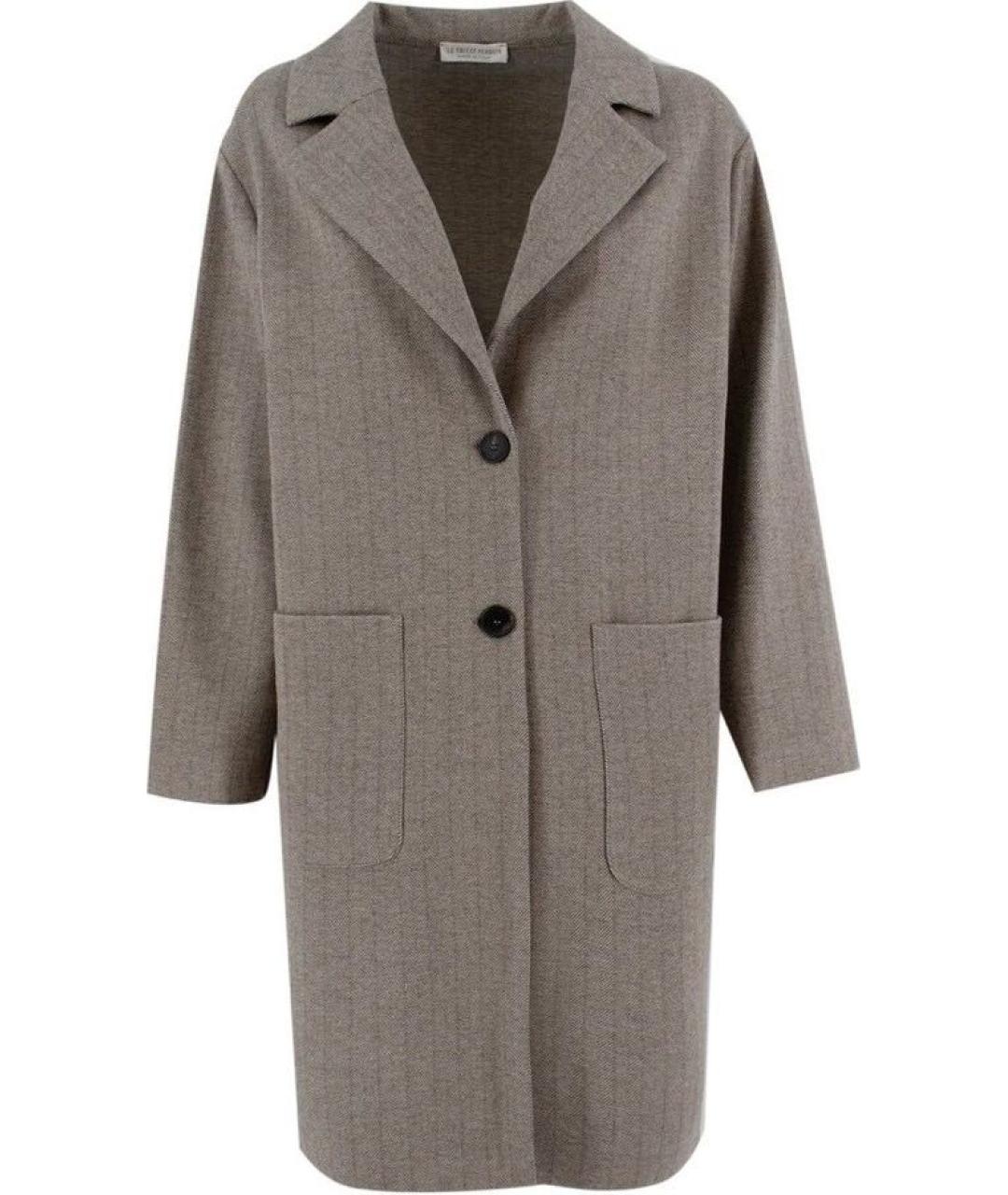 LE TRICOT PERUGIA Серое пальто, фото 7