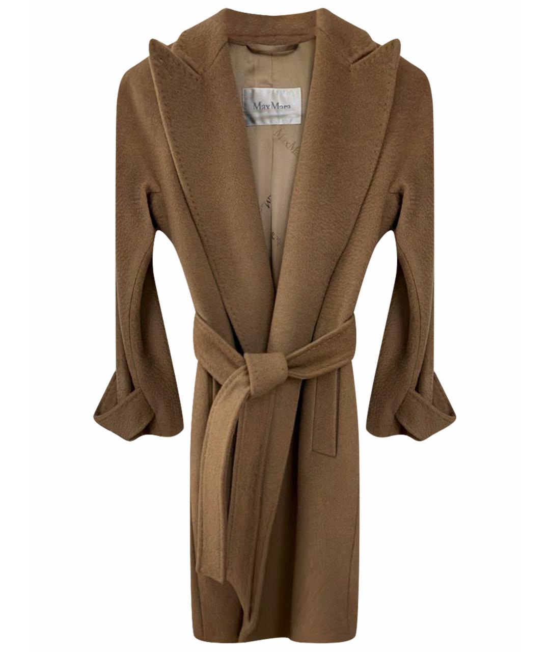 MAX MARA Коричневое шерстяное пальто, фото 1