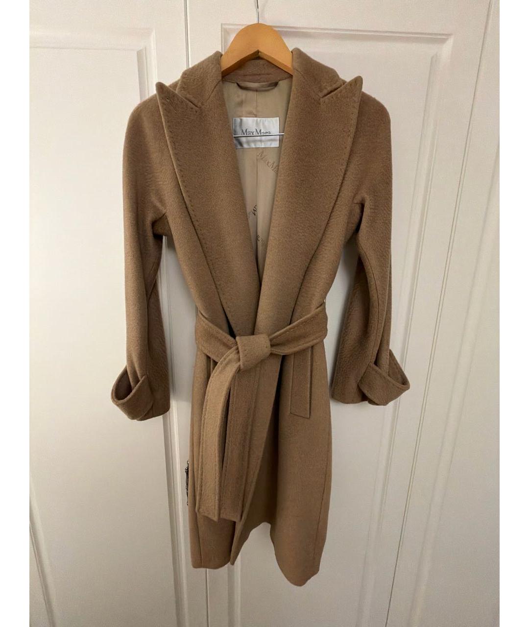 MAX MARA Коричневое шерстяное пальто, фото 8