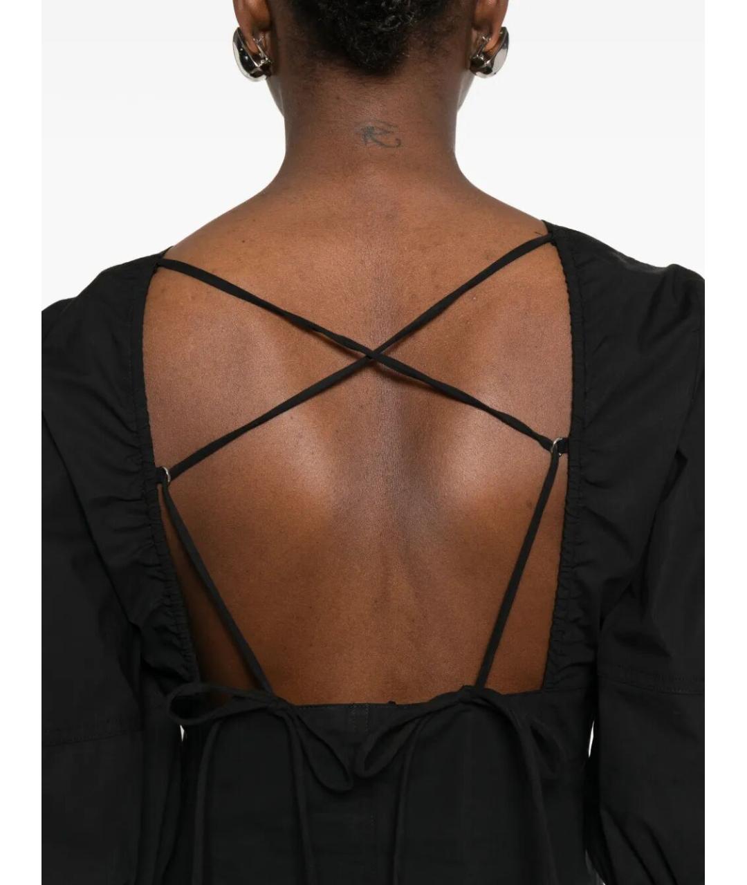 PINKO Черная хлопковая блузы, фото 5
