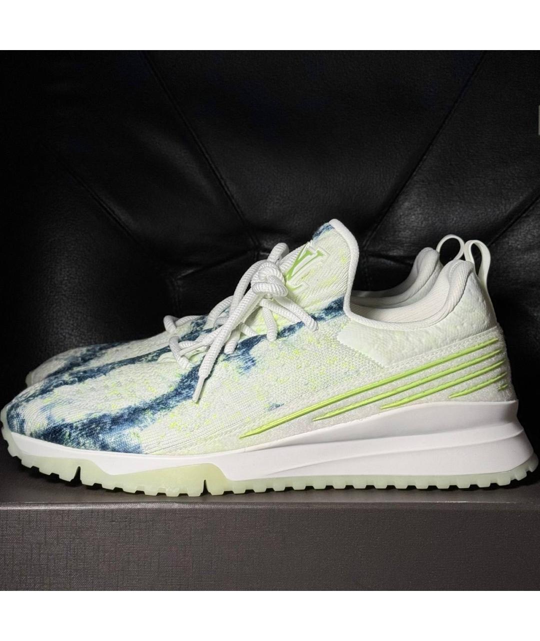 LOUIS VUITTON Белые текстильные низкие кроссовки / кеды, фото 3