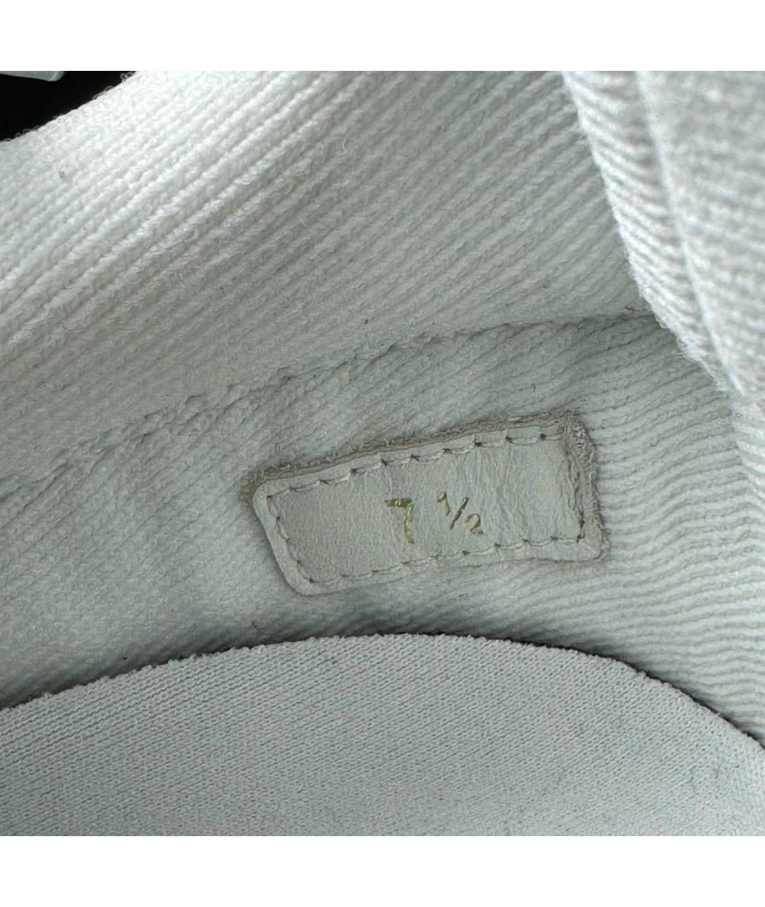 LOUIS VUITTON Белые текстильные низкие кроссовки / кеды, фото 8