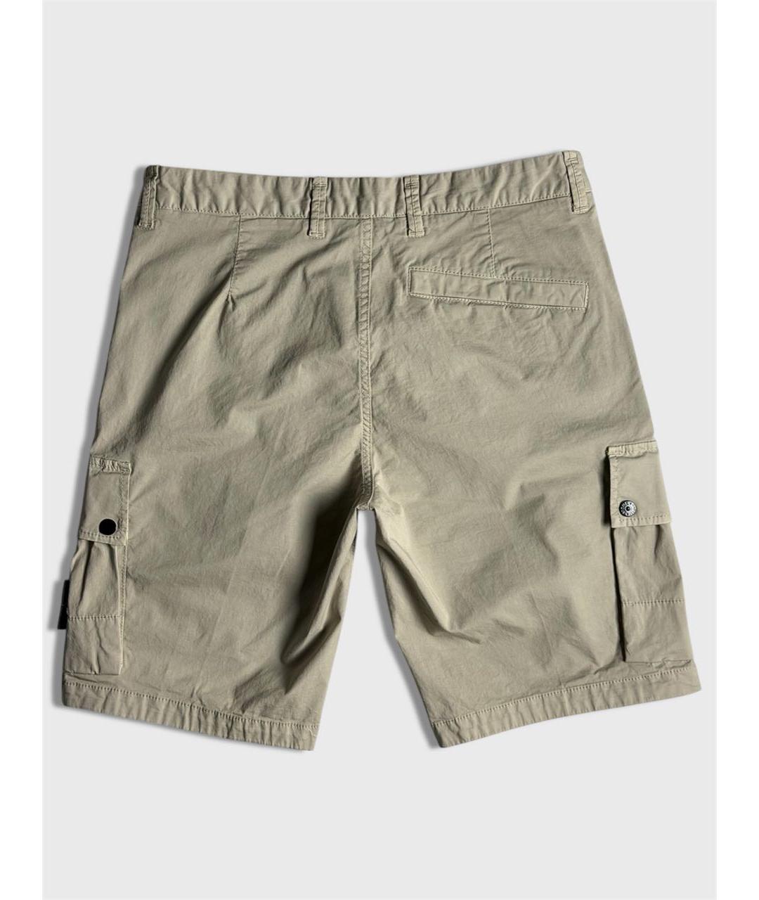 STONE ISLAND Серые хлопковые шорты, фото 2
