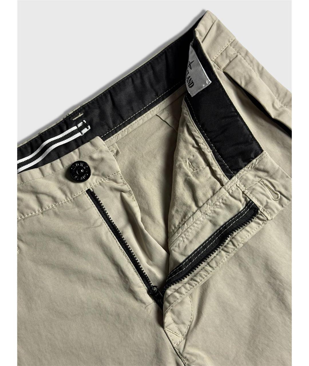 STONE ISLAND Серые хлопковые шорты, фото 3