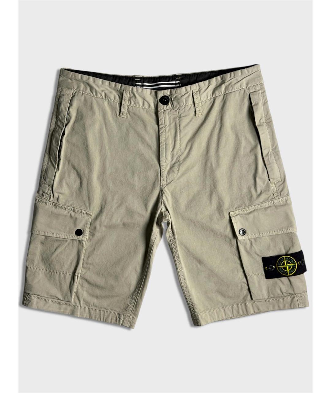 STONE ISLAND Серые хлопковые шорты, фото 6