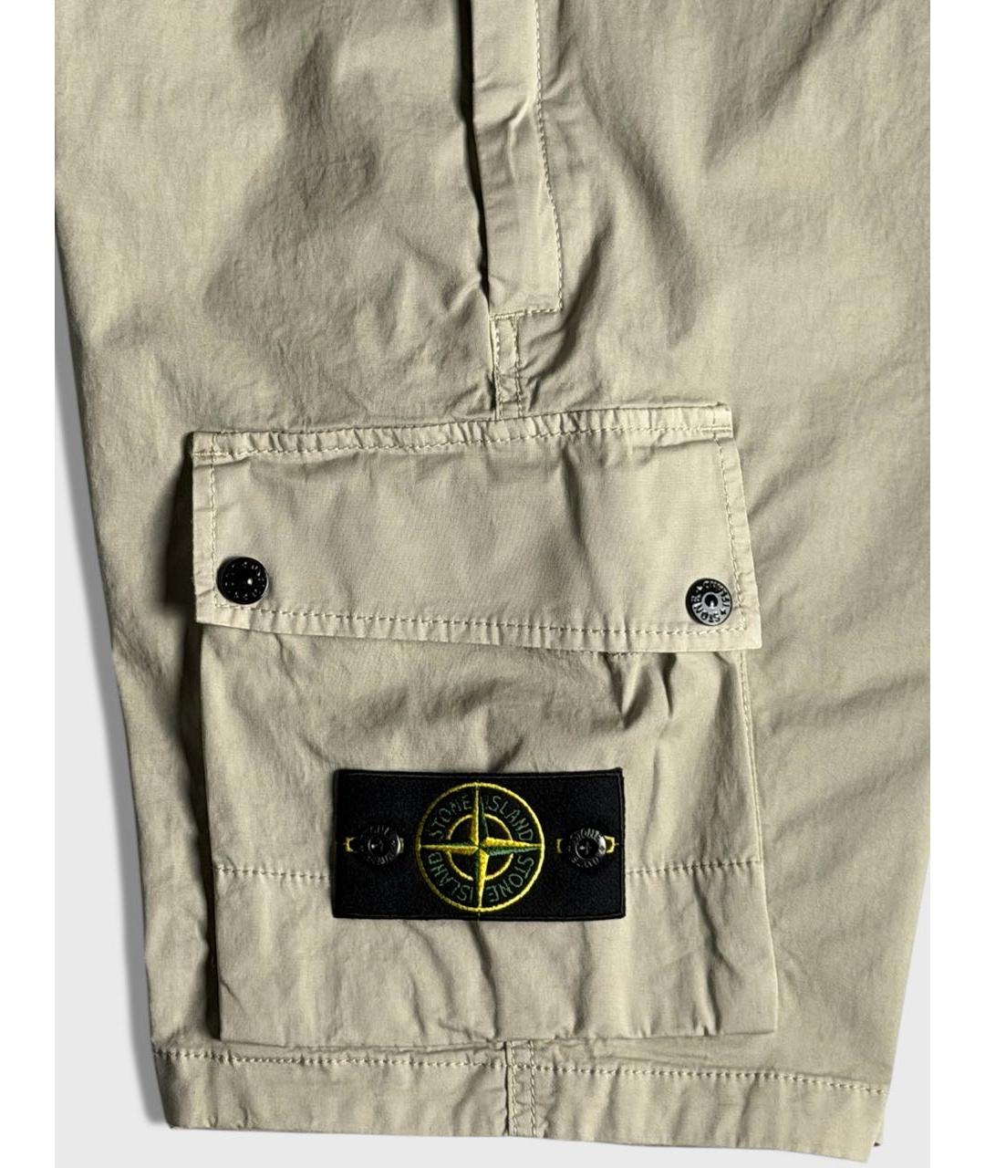 STONE ISLAND Серые хлопковые шорты, фото 4