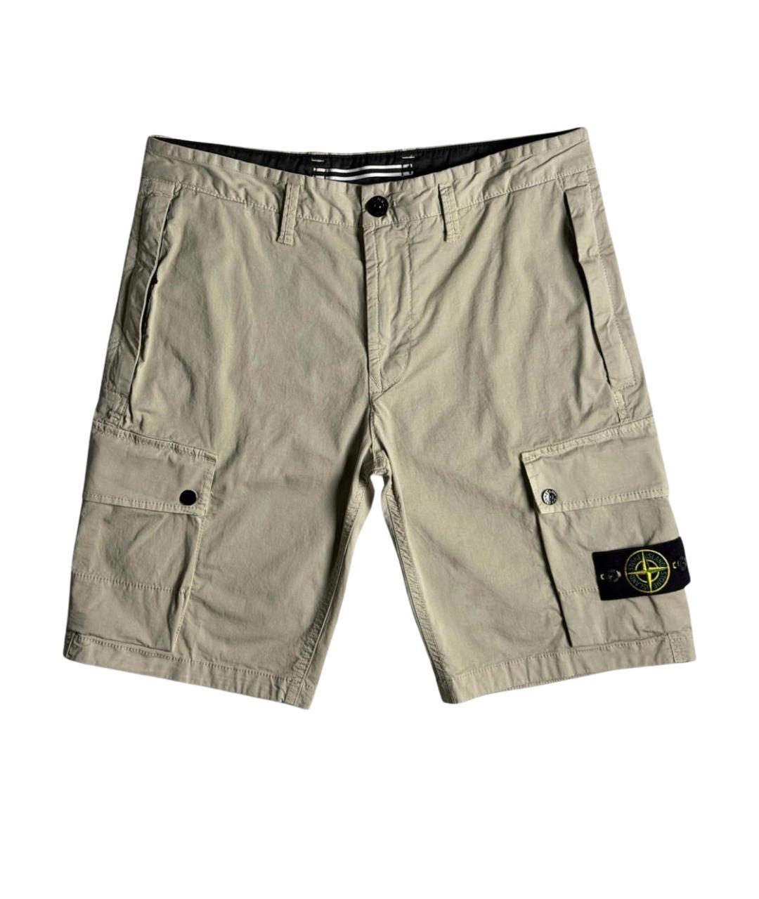 STONE ISLAND Серые хлопковые шорты, фото 1