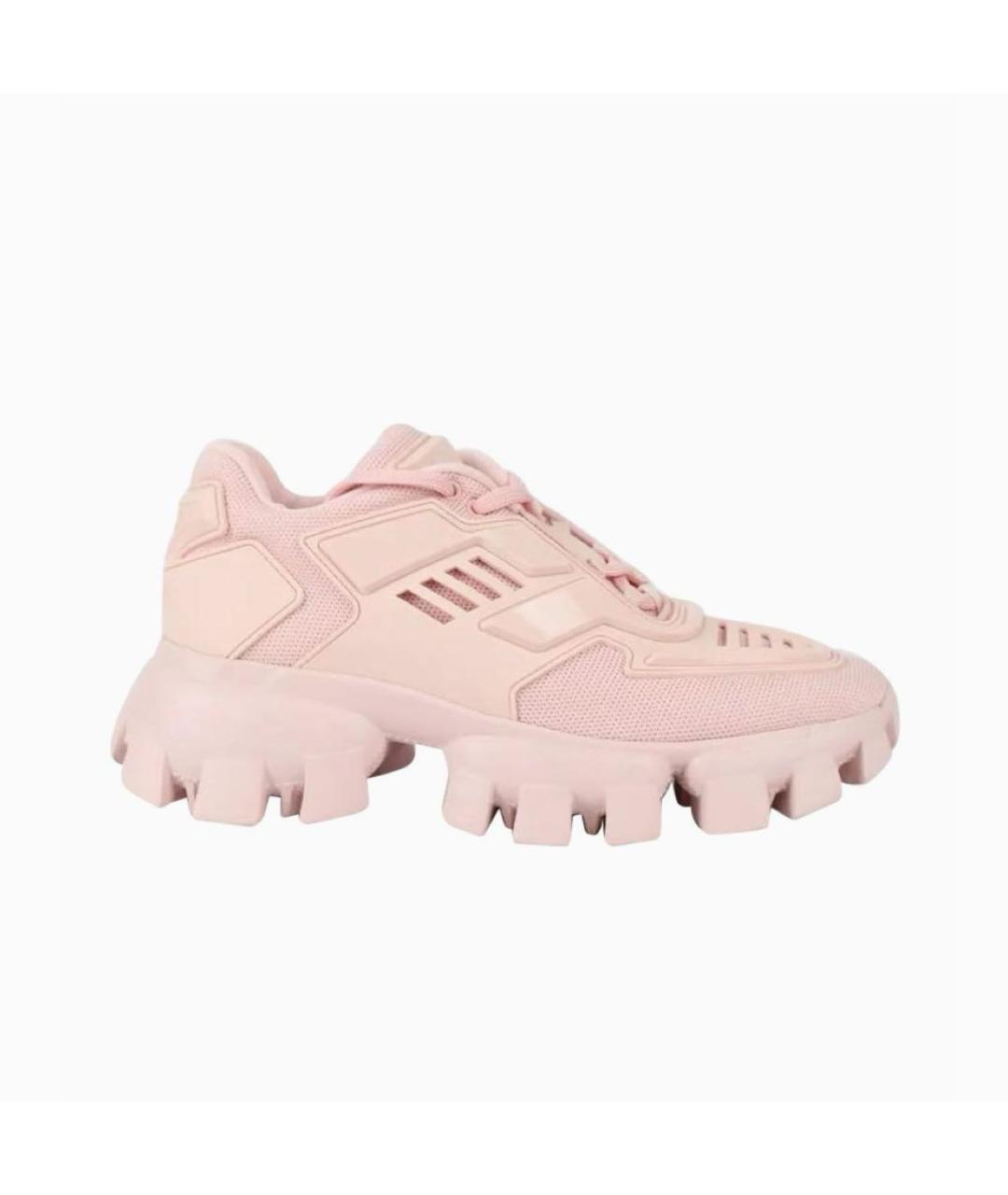 PRADA Розовые текстильные кроссовки, фото 6