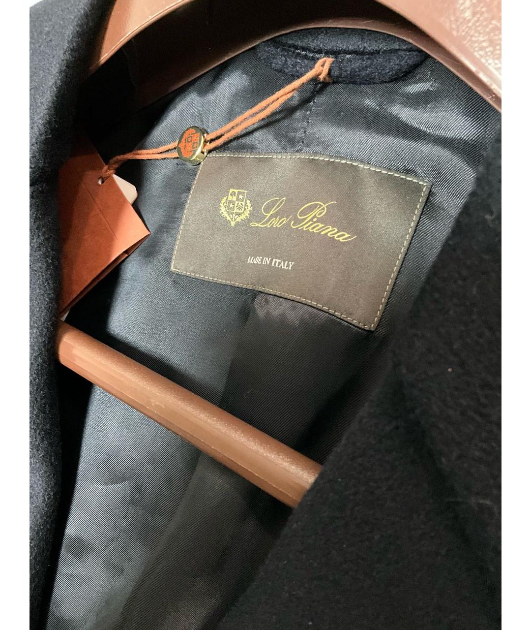 LORO PIANA Темно-синее кашемировое пальто, фото 3