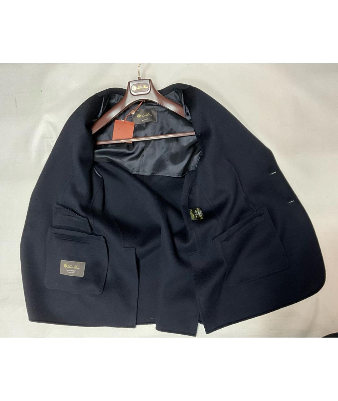 LORO PIANA Темно-синее кашемировое пальто, фото 7