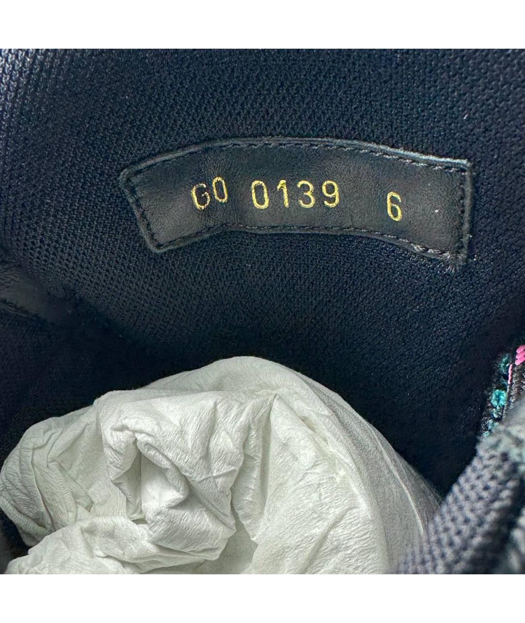 LOUIS VUITTON Черные текстильные низкие кроссовки / кеды, фото 6