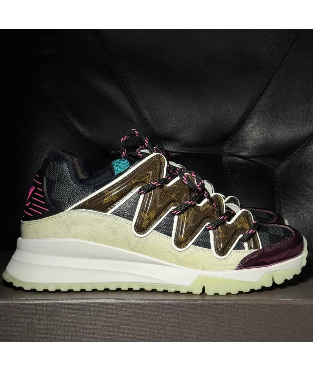 LOUIS VUITTON Черные текстильные низкие кроссовки / кеды, фото 9