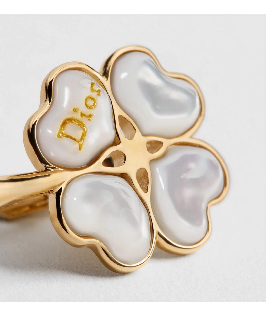 CHRISTIAN DIOR Золотые металлические серьги, фото 3