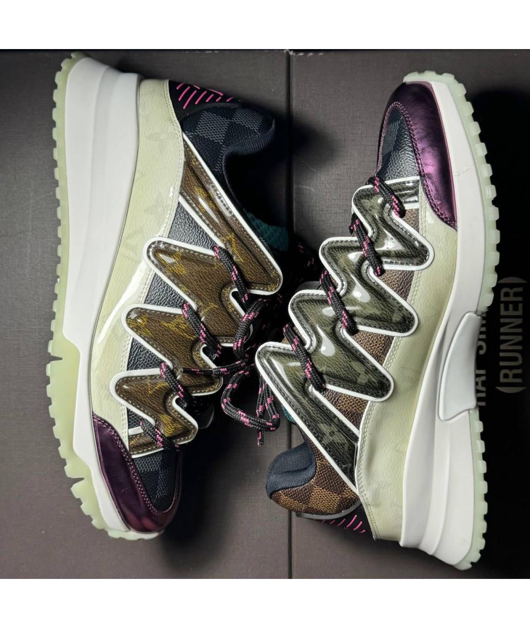 LOUIS VUITTON Мульти кожаные кроссовки, фото 4