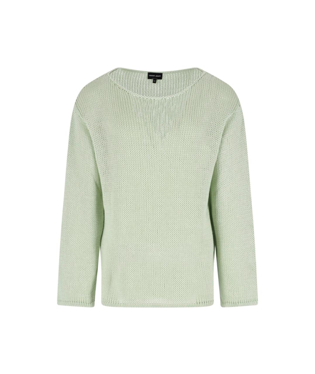 GIORGIO ARMANI Зеленый льняной джемпер / свитер, фото 1