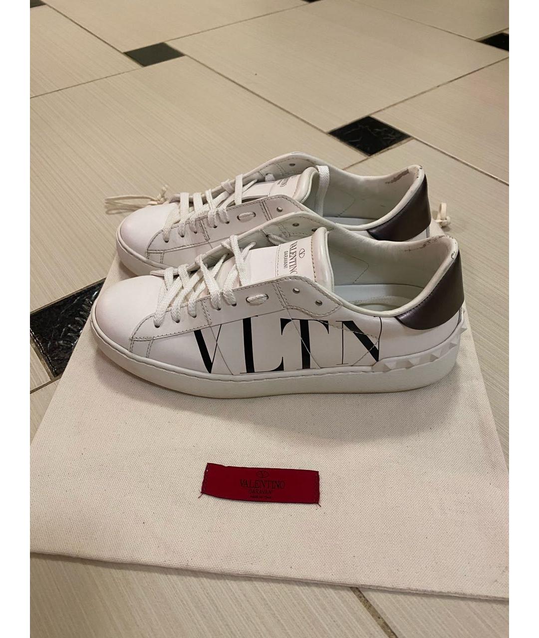 VALENTINO Белые кожаные кроссовки, фото 7