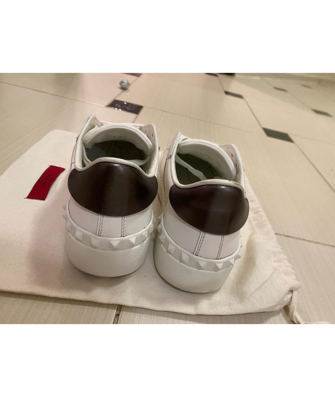 VALENTINO Белые кожаные кроссовки, фото 4