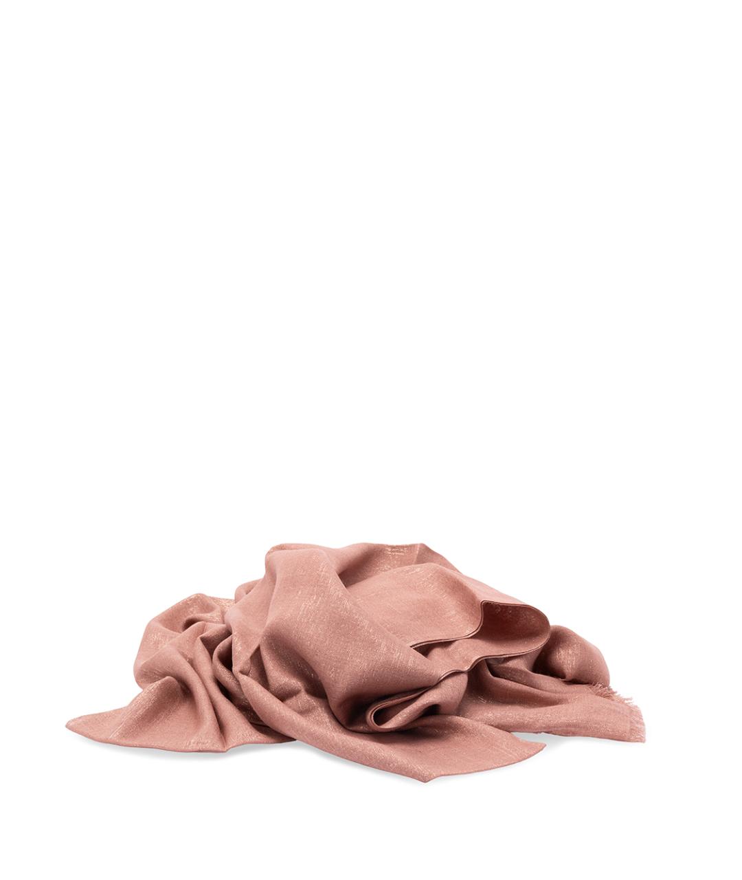 BRUNELLO CUCINELLI Розовый кашемировый шарф, фото 2